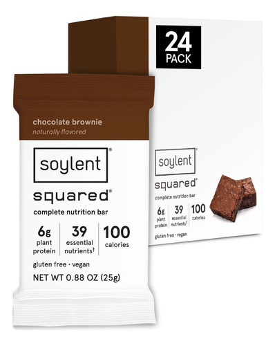 Soylent Mini Barra Cuadrada De Aperitivos, Brownie De Chocol