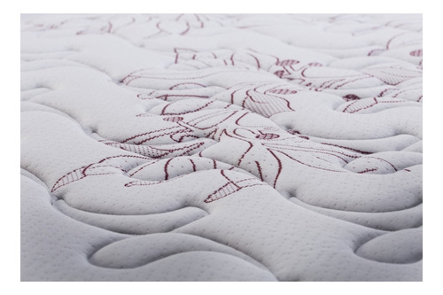 Imagen 3 de 3 de Colchón 2 1/2 plazas de resortes Suavestar Resorte Insignia Rouge blanco y rojo - 140cm x 190cm x 31cm con doble pillow top