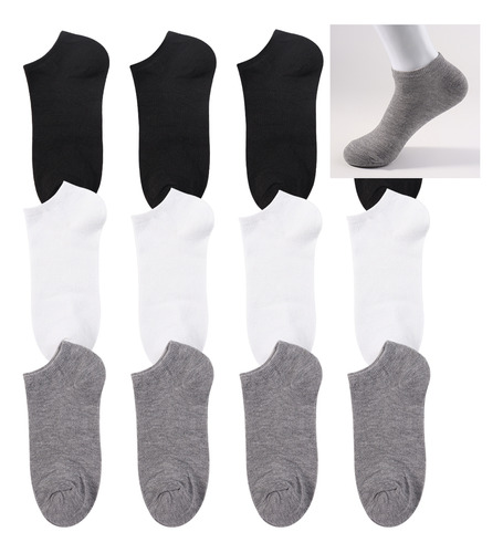 12par Calcetines Cortos Invisibles Para Hombre  Mayoreo