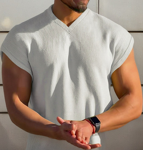 Playera Sin Mangas Tipo Gofre Sin Mangas Con Estampado De Ch