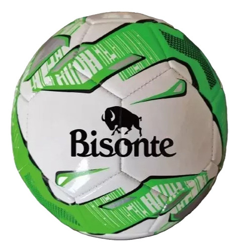 Pelota De Futbol Bisonte Nº 5 Cocida Reforzada 430 Gr Color Verde