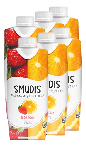 Jugo Smudis 100% Fruta Pasteurizado 500 Ml Sin Tacc Pack X6