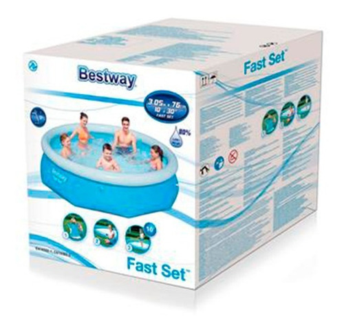 Imagen 6 de 7 de Combo Pileta Inflable Bestway 57009 + Tapiz De Suelo Pce