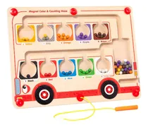 Comprar Color Sorting Counting Board Family Games Bead Maze Toy For