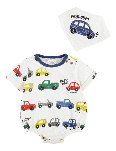 Mud Pie Baby Boys & Mud Pie Car Bubble Bib Set, Car, 3-6m Us