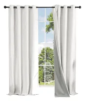 Comprar Atrix Set x2 Cortinas de 2.23m x 1.37m lisa color blanco - pack por 2