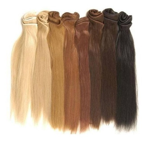 Extensiones De Cabello Humano Colores Castaños/rubio Oscuro