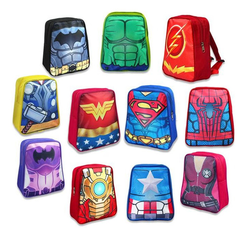 Mochilas Para Dulceros Por Mayoreo De Superheroes 20 Pz