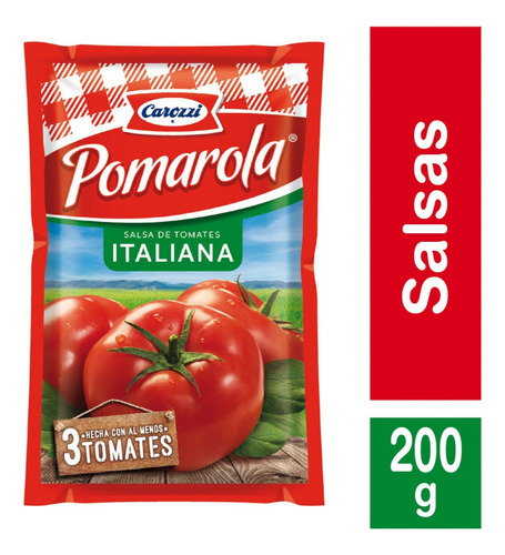 Pomarola Salsa De Tomate Italiana 200gr