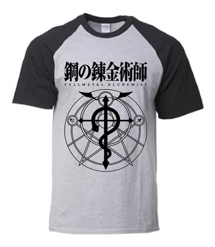 Fullmetal Alchemist Brotherhood Anime T Shirt 100% Algodão