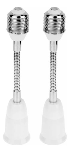 2 Adaptadores De Extensión Flexibles E27 A E27, Luz Led De 1