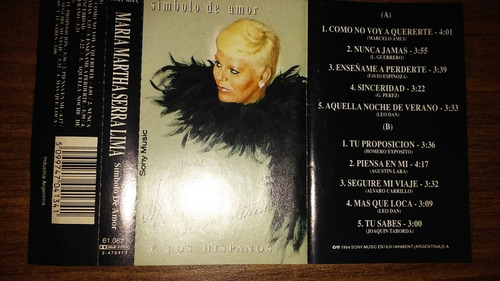 Maria Martha Serra Lima Símbolo De Amor Cassette Original