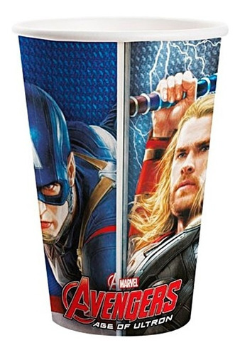 Copo Papel Avengers Animated 180ml - 08 Unidades