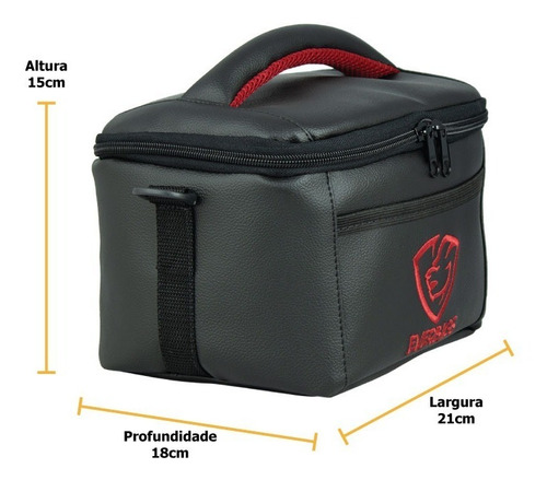 Imagem 7 de 9 de Bolsa Térmica Fitness Necessaire Marmita Lancheira Preta Fit