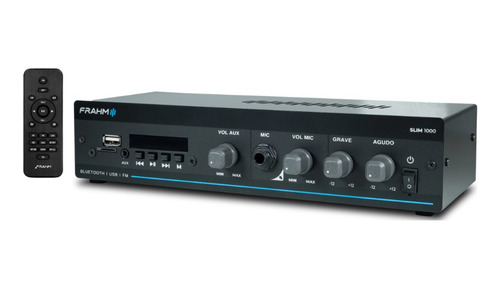 Amplificador Slim 1000 App Fm Bluetooth Frahm Novo Modelo