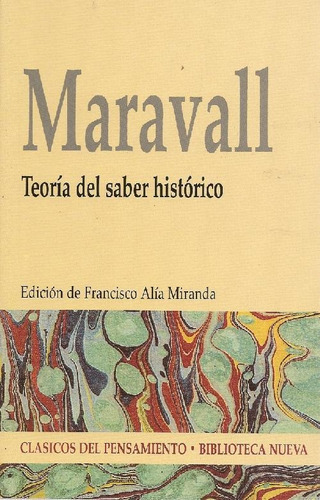 Libro Teoría Del Saber Histórico De Jose Antonio Maravall, F