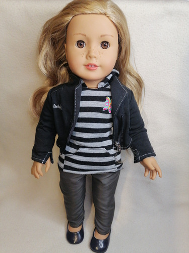 Muñeca Original American Girl Rubio Ojos Café 46cm. 