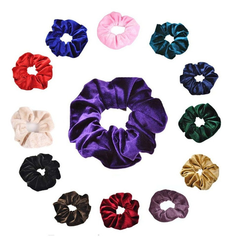 Terciopelo Cabello Scrunchie Damas Cabello Anillo Moda Elega