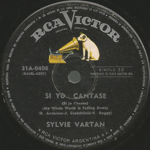 Sylvie Vartan - Si Yo Cantase / La Voz - Simple Vinilo