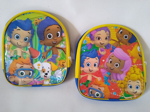 15 Mochilas Loneta Tipo Dulceros Fiesta Bubble Guppies