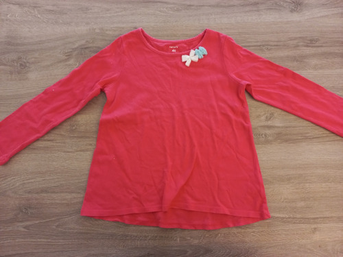 Remera Carters Nena 4 Años Rosa Oscuro Manga Larga 