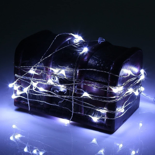 Imagen 7 de 9 de Luces Serie Navideña 20 Micro Led 3m Luz Blanca C/baterias