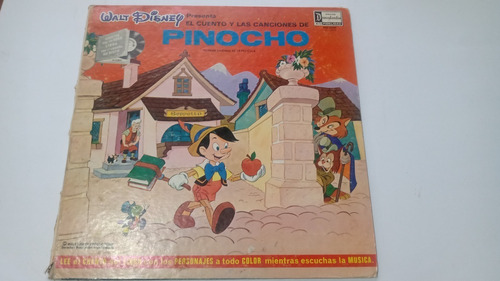 Lp Pinocho El Cuento Y Las Canciones Walt Disney Acetato