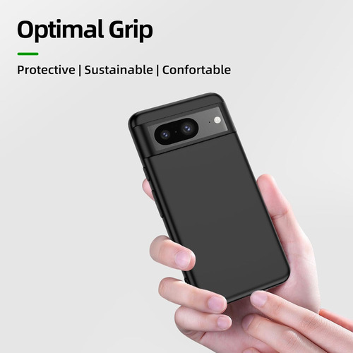 Funda Silicona Líquida Tpu Carcasa Para Google Pixel 8+mica Negro Google Pixel 8