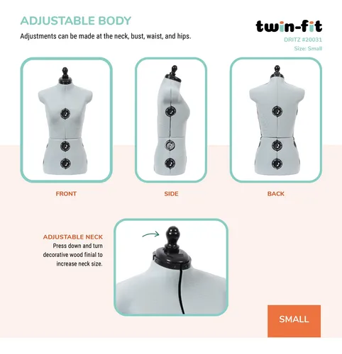 Maniqui Talle Ajustable Con Pie Soporte Talle Small