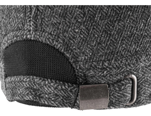 Boina Gorro Mujer Visera Sombrero Estilo Gatsby Capitán Gris Oscuro Paño 20 Cm