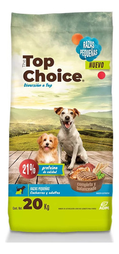 The Top Choice Raza Pequeña 20 Kg + Mazacan Para Perro 1 Pza