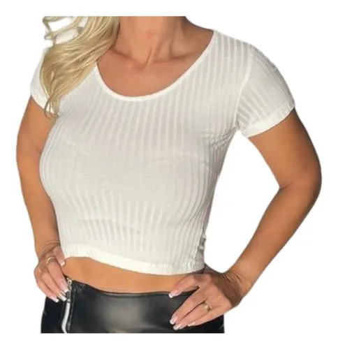 Remera corta mujer hotsell