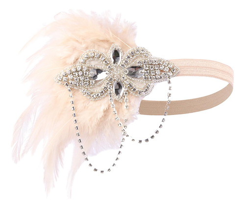 Diadema De Plumas, Vestido Elegante, Tocado Para El Pelo,