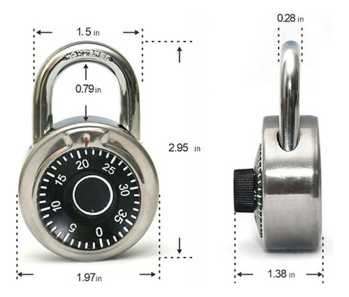 Lqyn Cerradura De Combinación De Dial Estándar, Placa Girato