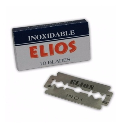 Hojas De Afeitar Doble Filo Elios Navaja 10u Barberia