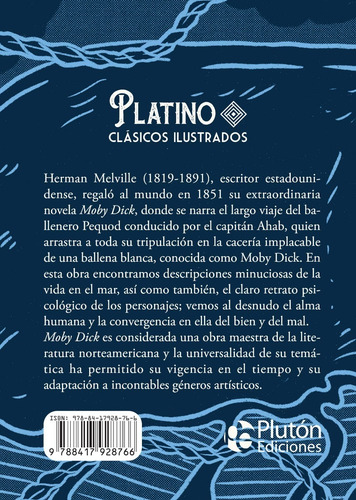 Libro Moby Dick Platinos Clasicos Ilustrados Tapa Dura
