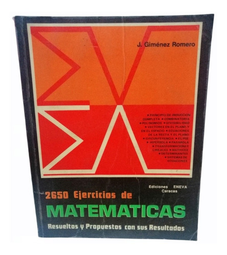 2650 Ejercicios De Matematicas Por J Gimenez Romero