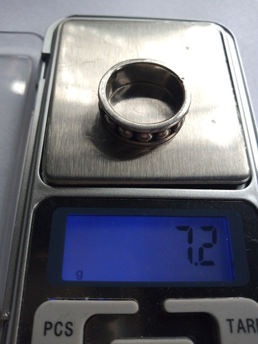 Anillo De Plata Macizo 7,2 Gms Número 17/ 18 Mm De Diámetro (Usado)