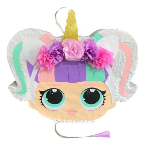 Piñata Muñecas Lol Unicornio Escuela Artesanal Personalizada