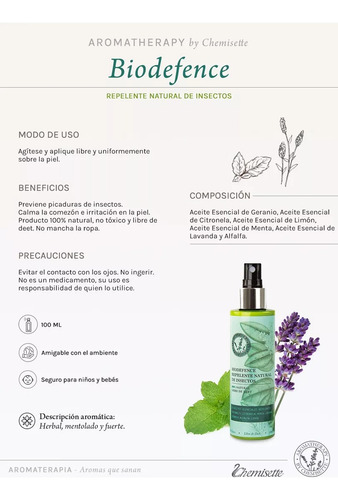 Duo Repelente Natural Biodefence Insectos Sin Deep 100ml C/u