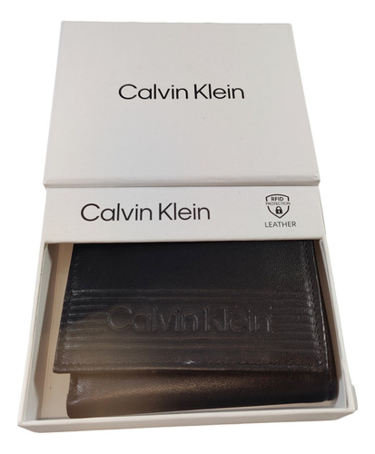 Billetera Calvin Klein Original 31ka110013 Trifold Black