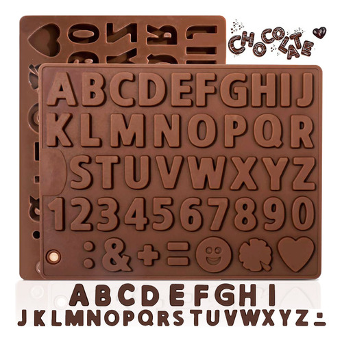 Molde De Silicona Para Chocolate, 26 Números Del Alfabeto, P