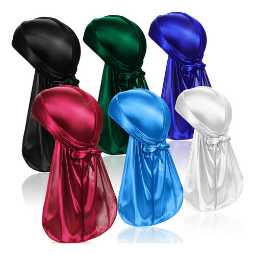 Asknoto 6 Diademas Sedosas Durag Dorag Para Hombres Y Mujere