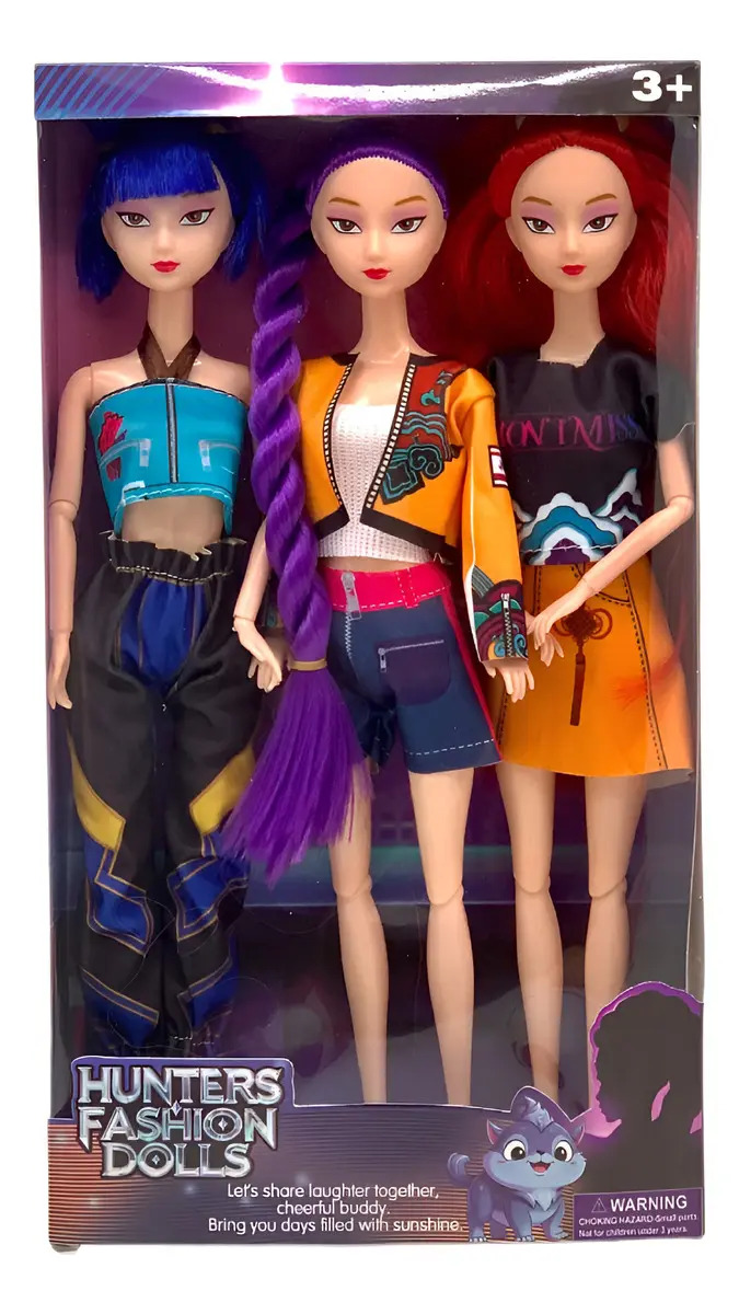 2025 Muñecas Vestidas Kpop 3 Guerreras Anime Bootleg