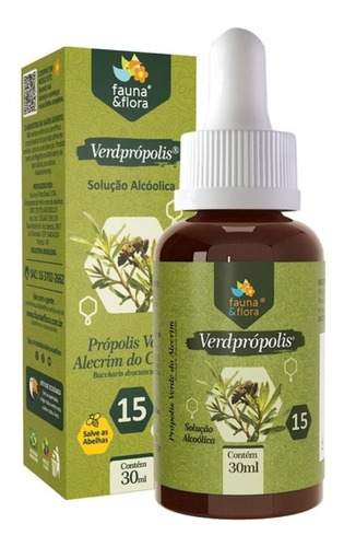 Própolis Verde Alecrim Alc. 15% Fauna E Flora Imunidade 30ml