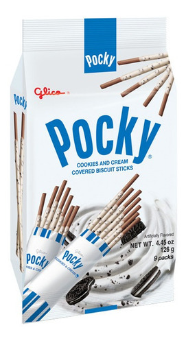 Glico Pocky Cookies And Cream Tamaño Familiar 9pack Japones