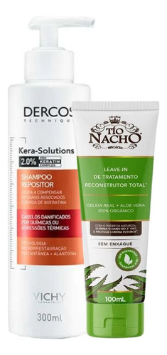 Shampoo Vichy + Leave In Reconstrutor Cheiroso Tio Nacho 