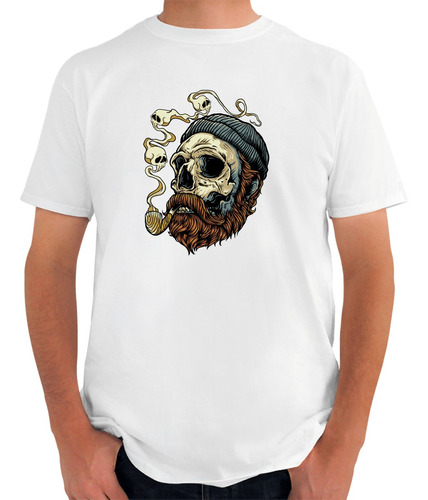 Playera De Hombre De Moda Con Diseño De Leñador Calavera