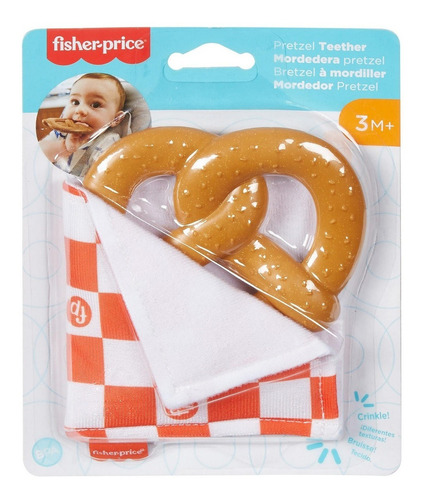 Mordedor Em Formato De Pretzel Para Bebê Fisher Price Gjd45 Cor Marrom