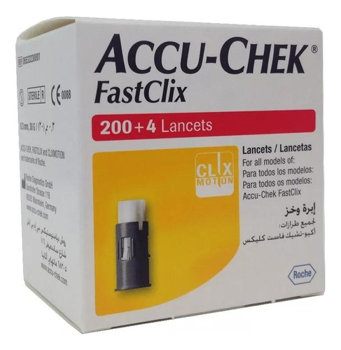 Lancetas Fastclix Accu-chek 204 Unid. - Uso Com Lancetador